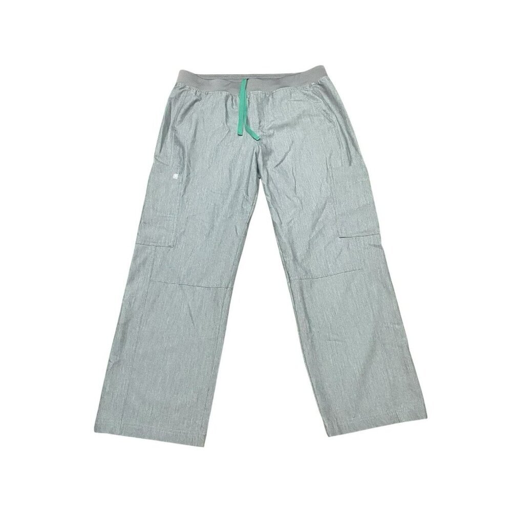 FIGS Axim Cargo Scrub Pants Mens Large 34x27 Graphite Gray Straight Leg T2001‎